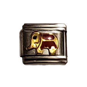 Elephant 9 mm link charm for Italian Charm Bracelet